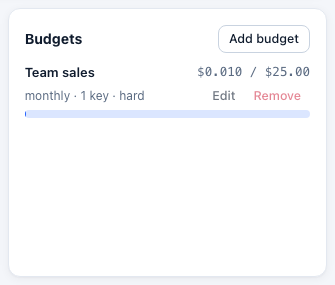 Budgets on the Ledger