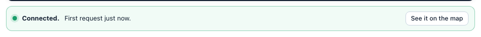 The Connect panel after the first request