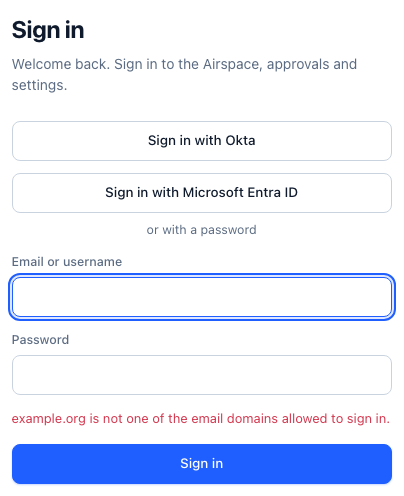 A refused sign-in says why